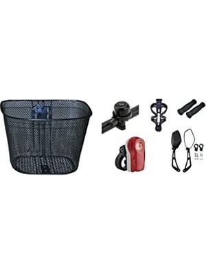 Frefly Store Bisiklet Ön Sepet ve Aksesuar Seti 6 Parça Ekonomik Paket