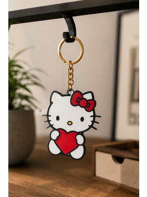 Wowolab Hello Kitty Kalpli Figürlü Anahtarlık 3D Baskı Pla Çanta Aksesuarı