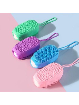 Altaylar Tedarik Peeling Etkili Süngerli Silikon Banyo Lifi - Asma Kancalı Duş Kesesi