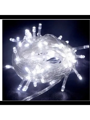 Hace Bazaar 10M 100 LED Boncuk Lamba Beyaz Işık Şeffaf Kablo