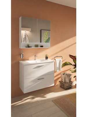 VitrA MİA SET 80 CM ÇEKMECELİ (LAVABO DOLABI) BEYAZ (66050)