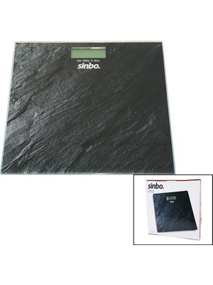 Altaylar Tedarik Dijital - Pilli Cam Banyo Baskülü LCD Ekran - Sıcaklık Göstergeli 180KG/50GR 26X26CM Sinbo SBS-4450