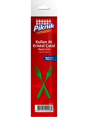 1001 Kullan-At Kristal Çatal 10'lu Renk'li 1442