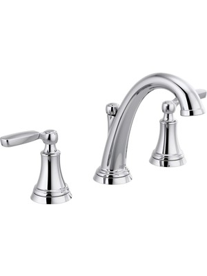1001 Faucet Woodhurst Yaygın Banyo Bataryası Krom, Krom Banyo Bataryası 3 Delikli, Banyo Lavabo Batary