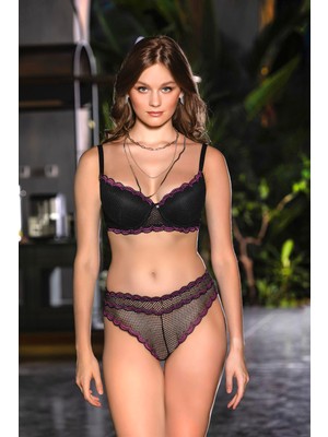 Hace Bazaar Sütyen, Slip Takım Siyah (MGP3951) -Hcb