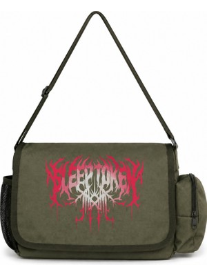 Sevbano Sleep Token Rock Metal Müzik Grubu Baskılı Unisex Okul, Spor, Ofis Çok Amaçlı Postacı Çantası