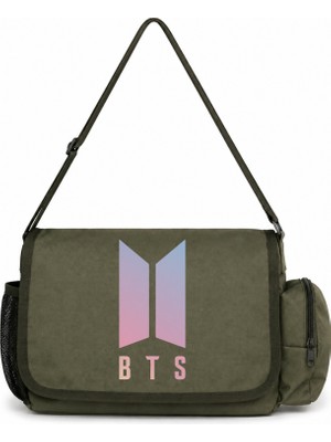 Sevbano Bts Müzik Grubu Baskılı Unisex Okul, Spor, Ofis Çok Amaçlı Postacı Çantası