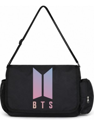 Sevbano Bts Müzik Grubu Baskılı Unisex Okul, Spor, Ofis Çok Amaçlı Postacı Çantası