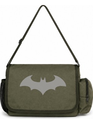 Sevbano Batman Film Kahramanı Baskılı Unisex Okul, Spor, Ofis Çok Amaçlı Postacı Çantası