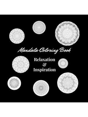 Gndz Home Mandala Coloring Book, Relaxation & Inspiration, 21 x 21 Cm, 100 Pages