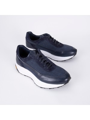 Trust Shoes D4200Y Erkek Sneaker Spor Ayakkabı – Hakiki Deri & Süet Hafif Eva Taban Günlük Kullanım