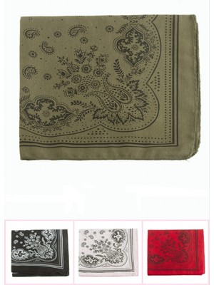 Hace Bazaar Çiçek Desenli Keten Bandana 50*50