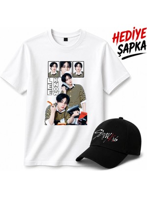 BarsDepo Lee Know Thıs That Tişört, Premıum Kalite Unisex Çocuk / Yetişkin (Şapka Hediyeli)
