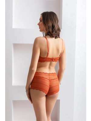 Hace Bazaar Bralet Sütyen Boxer Takım Kiremit