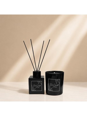 Consept Vanilya Kokulu Dekoratif Oda Kokusu Seti - 150G Kokulu Mum & 100ML Çubuklu Oda Kokusu (Siya