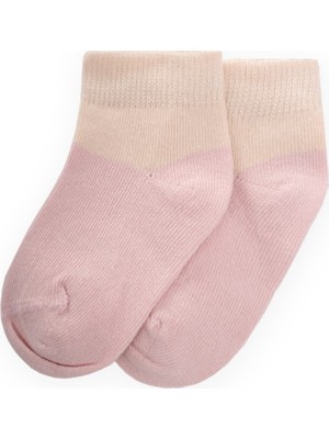 Cigit Iki Renkli Bebe Soket 0-4 Yaş Pudra Pembe