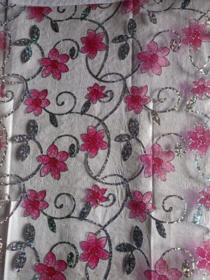 Şeffaf Desenli Masa Örtüsü 1,7 mm 70 cm Pvc Kaymaz Masa Örtüsü Pembe-Şeffaf 70 x 100