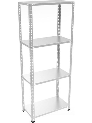 Burada 4 Katlı 31X75-200CM Galvaniz Çelik Raf -0.70 mm