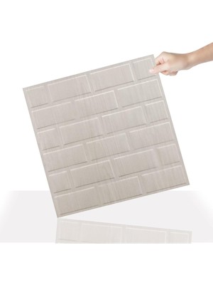 3 Boyutlu Duvar Paneli Kabartmalı Metro Desenli Pvc 41X41 Cm/ 6 Adet /1 M²