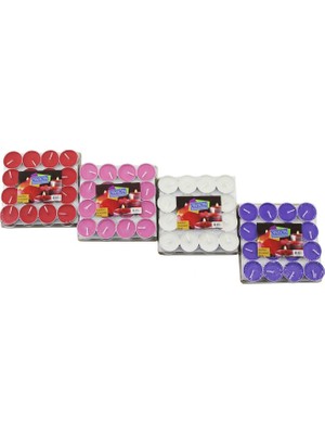 Hace Bazaar 32PCS Renkli Tea Light Yuvarlak Mum Mix - Herhangi Bir Renk Gönderilir (4887)