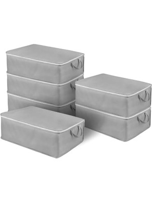 Gndz Home Jouis Hurç Seti 6 Adet Büyük Boy Baza Altı Çekyat Düzenleyeci Çeyiz Bohçası 64 x 45 x 22 Organizer Büyük