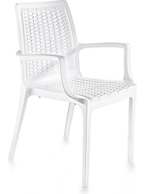 SY-2524 Örgü Desenli Rattan Bahçe Koltuk Sandalye 4'lü Set
