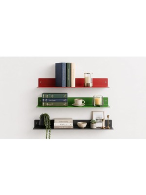 304 Paslanmaz Çelik Duvar Rafı – Dekoratif Metal Raf – Modern Tasarım - 30 x 16 - Inox