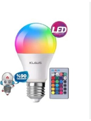 9W Rgb LED Lamba Ampül Renk Değiştiren Uzaktan Kumandalı