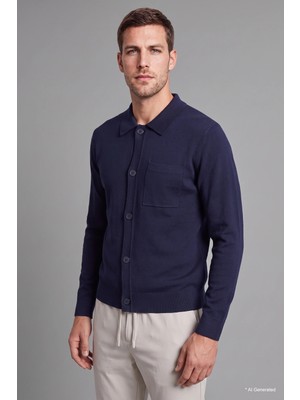 DeFacto Standart Fit Polo Yaka Triko Hırka H9699AX26AU