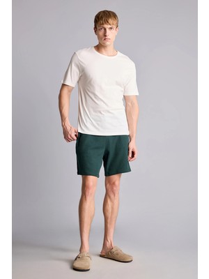 DeFacto New Regular Fit Kısa Kollu %100 Pamuklu 2'li Waffle Pijama Takımı H7520AX26AU