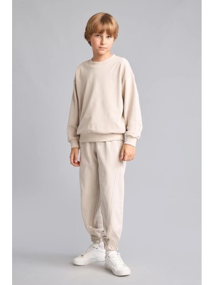 DeFacto Regular Jogger Fit Bej Eşofman Altı Erkek Çocuk H6815A826AU