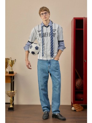 DeFacto %100 Pamuk Baggy Fit Geniş Kalıp Normal Bel Geniş Paça Jean Pantolon B5783AX25SP