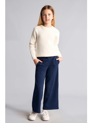 DeFacto Beli Bağcıklı Wide Leg Eşofman Altı Kız Çocuk I2264A826AU