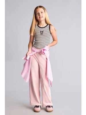 DeFacto Beli Bağcıklı Wide Leg Eşofman Altı Kız Çocuk I2264A826AU