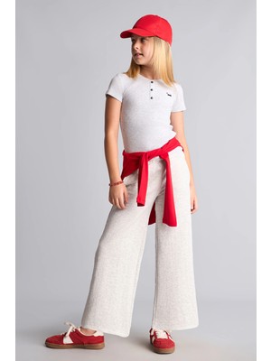 DeFacto Fitilli Örme Wide Leg Kız Çocuk Pantolon I3160A826AU