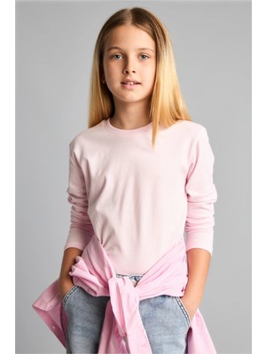 DeFacto Regular Fit Bisiklet Yaka Basic Uzun Kollu Tişört Kız Çocuk G0860A826AU