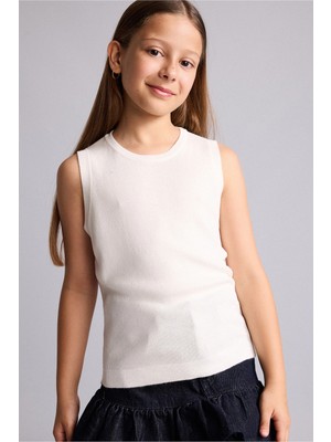 DeFacto Halter Yaka Ekru Atlet Kız Çocuk H0709A826SM