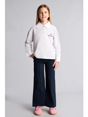 DeFacto Wide Leg Düz Paça Cepli Gabardin Pantolon Kız Çocuk H9665A826AU