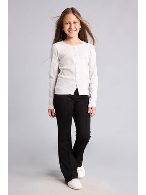 DeFacto Standart Boy Siyah Pantolon Kız Çocuk C7433A826AU