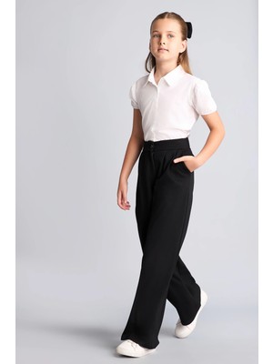 DeFacto Yüksek Bel Çift Düğmeli Wide Leg Pantolon Kız Çocuk I6731A826AU