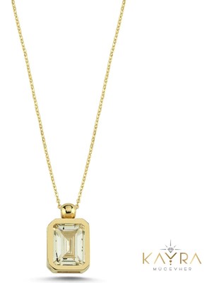 Kayra Mücevher Topaz Taşlı Altın Kolye AKM04