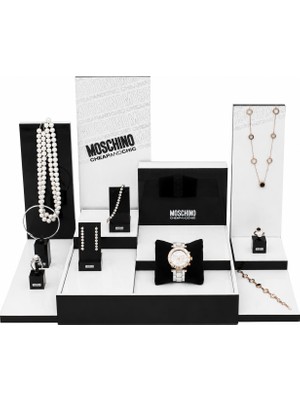 Stand Market Ahşap Takı Seti Display Moschino Büyük