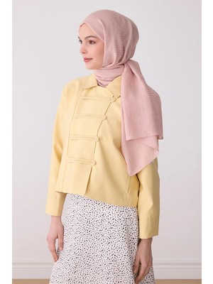 Belli Fresh Geometrik Desen Pudra Ivory Şal 2 - 37