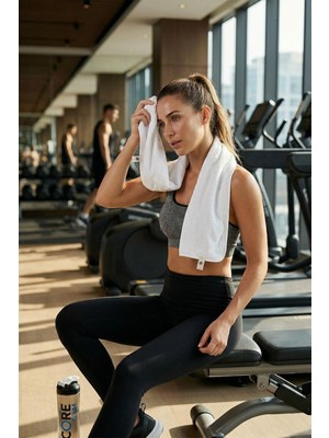 %100 Bambu 30X90 cm Premium Spor Havlusu - Yüksek Emici Fitness ve Gym Ter Havlusu