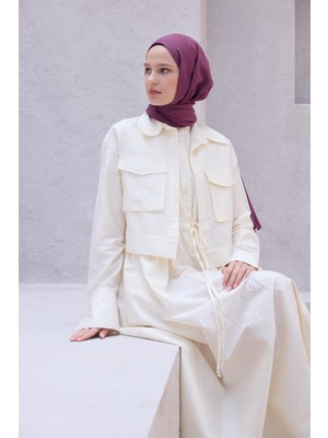 Belli Fresh Geometrik Desen Mürdüm Nayora Şal 2 - 47