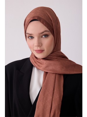 Belli Fresh Monogram Desen Tarçın Kahve J.monogram Şal - 2038