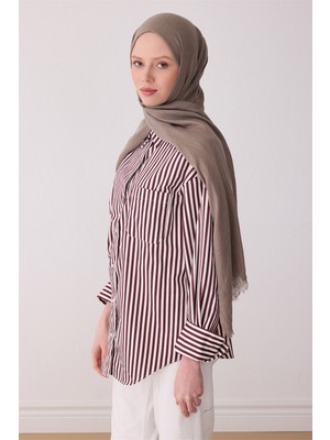 Belli Fresh Düz Desen Vizon N.touche Şal - 05