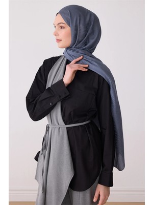 Belli Fresh Geometrik Desen Indigo Ivory Şal 2 - 19
