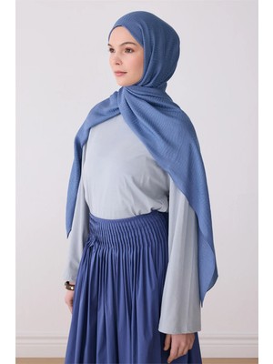 Belli Fresh Geometrik Desen Indigo Ivory Şal 2 - 26