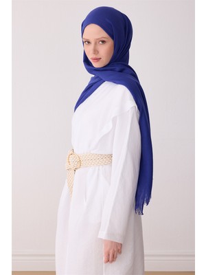 Belli Fresh Düz Desen Saks N.touche Şal - 43